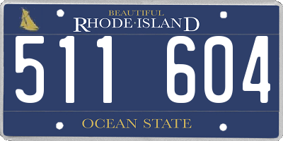 RI license plate 511604
