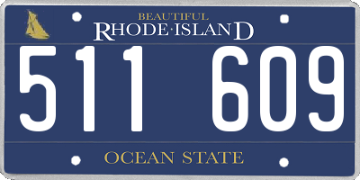 RI license plate 511609