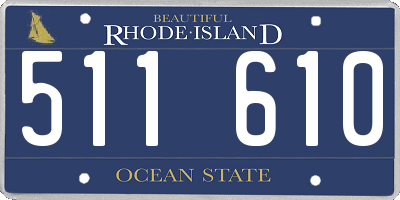 RI license plate 511610