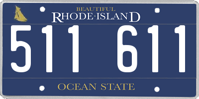 RI license plate 511611