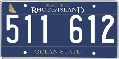 RI license plate 511612