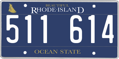 RI license plate 511614