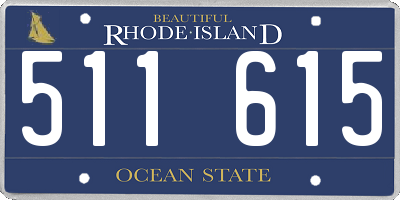 RI license plate 511615