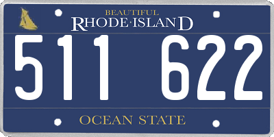 RI license plate 511622