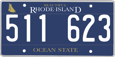 RI license plate 511623