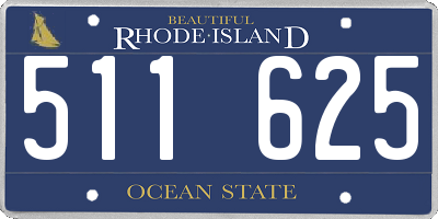 RI license plate 511625