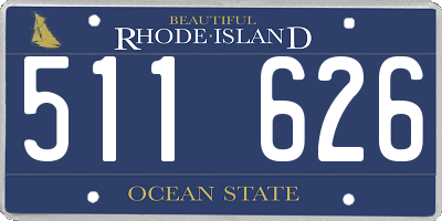 RI license plate 511626