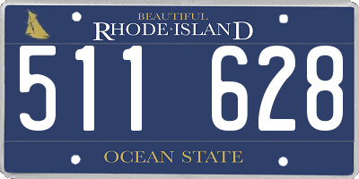 RI license plate 511628