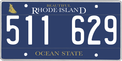 RI license plate 511629
