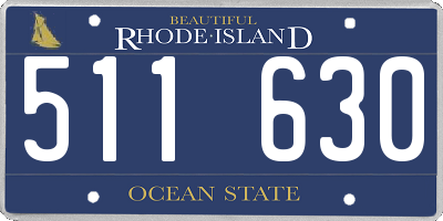RI license plate 511630