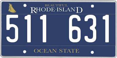 RI license plate 511631