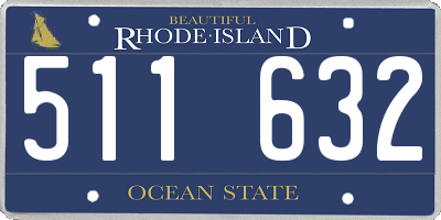 RI license plate 511632