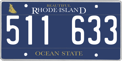 RI license plate 511633