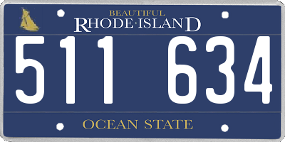 RI license plate 511634
