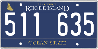 RI license plate 511635