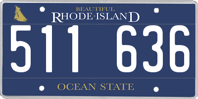 RI license plate 511636