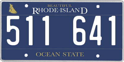 RI license plate 511641