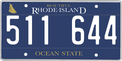 RI license plate 511644