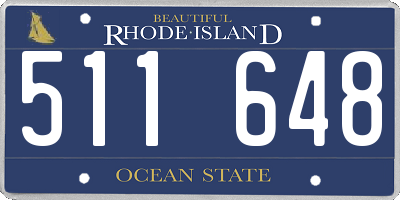 RI license plate 511648