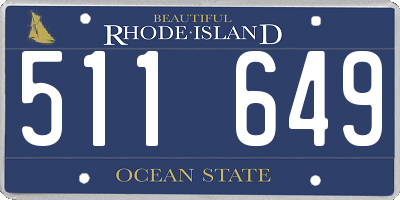 RI license plate 511649