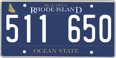 RI license plate 511650