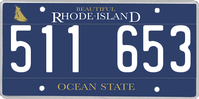 RI license plate 511653