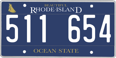 RI license plate 511654