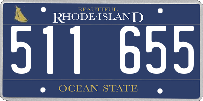 RI license plate 511655