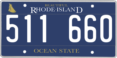 RI license plate 511660