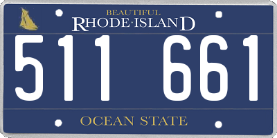 RI license plate 511661