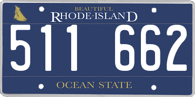 RI license plate 511662