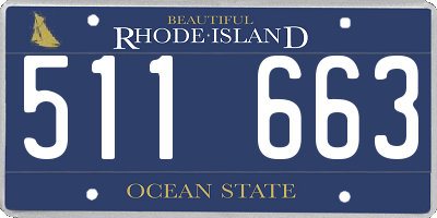 RI license plate 511663