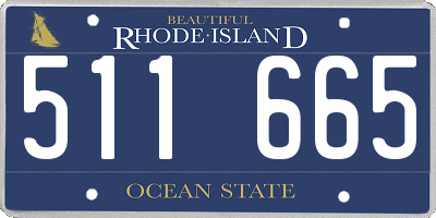 RI license plate 511665