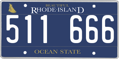 RI license plate 511666