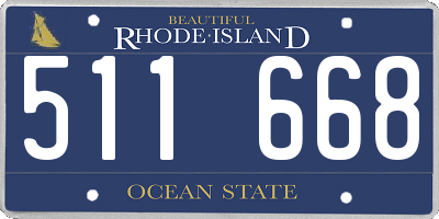 RI license plate 511668