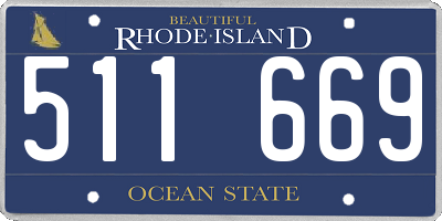 RI license plate 511669