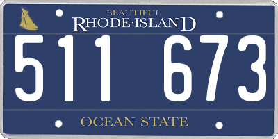 RI license plate 511673