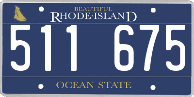 RI license plate 511675