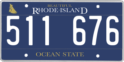 RI license plate 511676