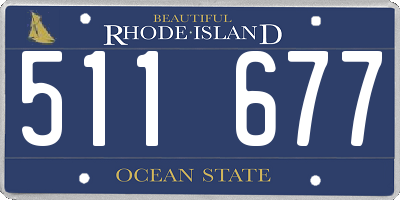 RI license plate 511677
