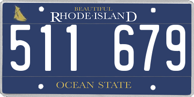 RI license plate 511679