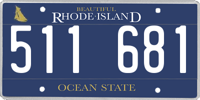 RI license plate 511681
