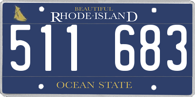 RI license plate 511683