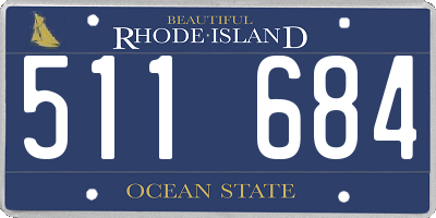 RI license plate 511684
