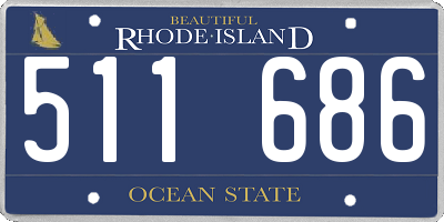 RI license plate 511686