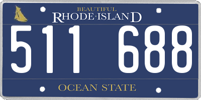 RI license plate 511688