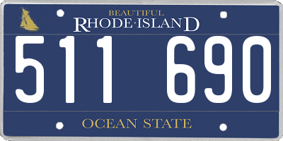 RI license plate 511690