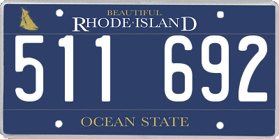 RI license plate 511692