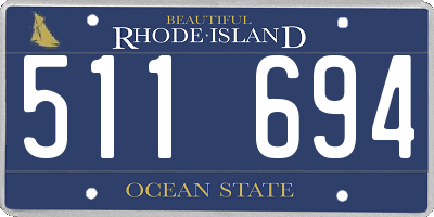 RI license plate 511694