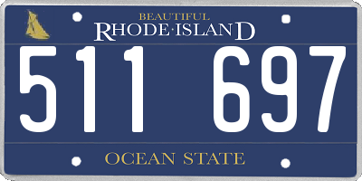 RI license plate 511697
